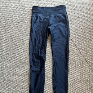 Athleta Shiny Navy Elation Tight Size Medium
